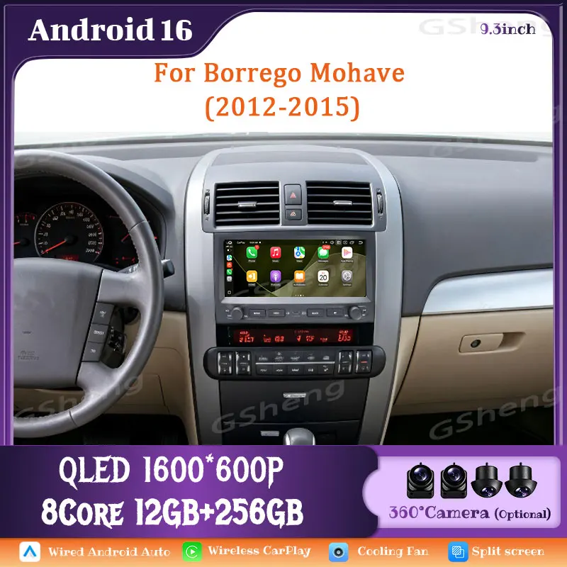 9.3inch Android 16 Car GPS Head Unit for Borrego Mohave 2012-2015 With IPS Touch Screen Canbus Decoder USB AUX Multimedia Audio