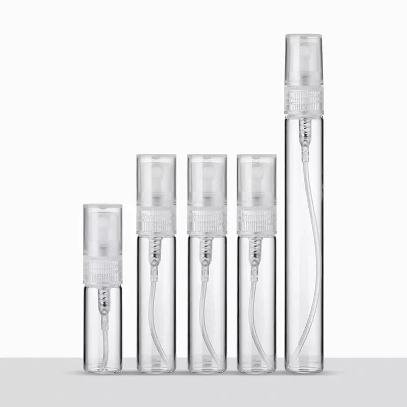 20pcs 2ml 3ml 5ml 10ml Mini Portable Perfume Bottle Spray Refillable Cosmetic Sample Glass Bottling Empty Container