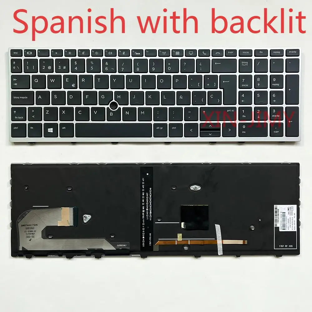 

850 G6 Spanish Backlit Keyboard For HP Elitebook 850 G5 855 G5 750 G5 755 G5,Zbook 15u G5 G6 SP point L14366-001
