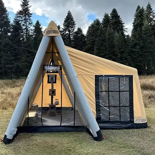 Portable Inflatable Camping Tent Waterproof PVC Outdoor Shelter for Winter Camping Wilderness Adventure