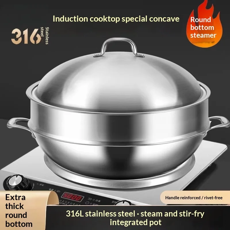 

Кастрюля для пароварки из нержавеющей стали, 3-уровневая, универсальная, для здорового приготовления пара, индукционная, газовая плита с антипригарным покрытием Olla De Vapor