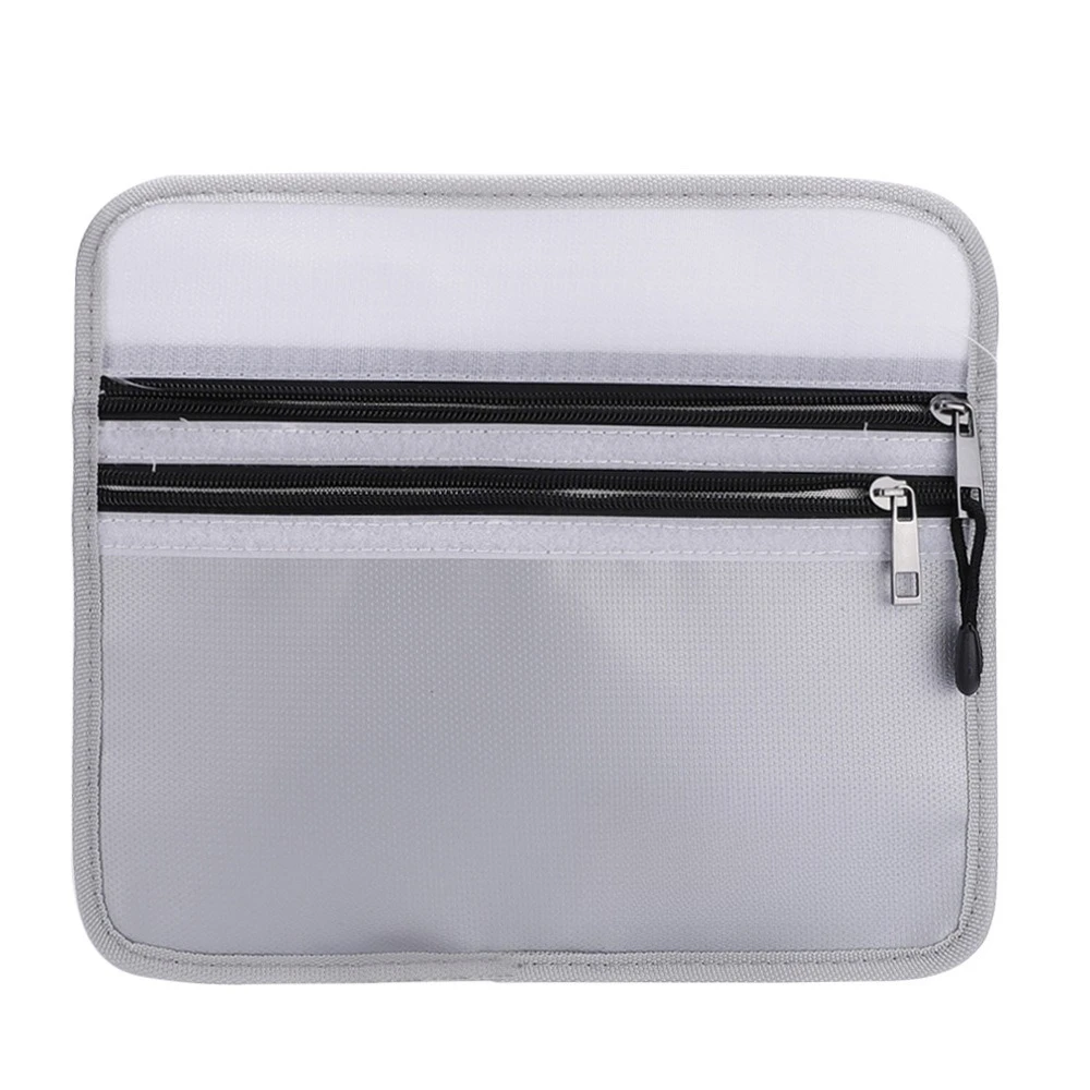 

Hot-selling New Models Double Zipper Fire-proof and Fireproof Document Storage Bag Valuables Storage Bag