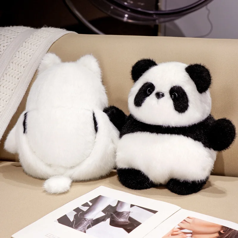 Creative Cute Transforming Panda Doll Stuffed Cartoon Animals Soft Western Highland Dog Flip Bear Toy Baby Sleeping Pillow Gifts