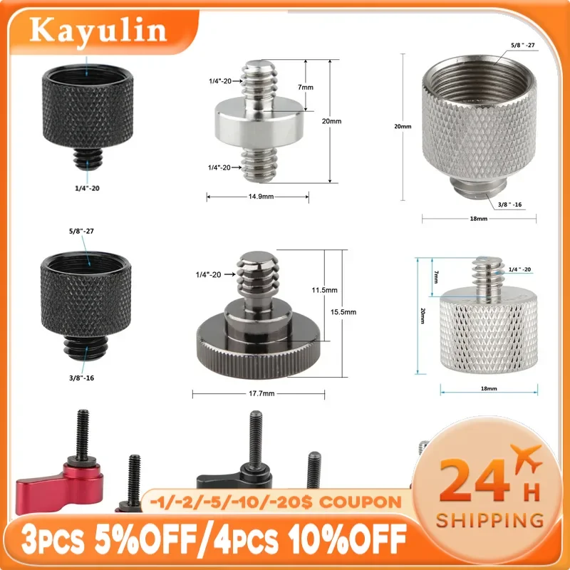 Kayulin Camera Screw M4 M5 M6 1/4inch 5/8inch Male  Female Threaded Screw Adapter Hand Screw For Cage Rig Accessories