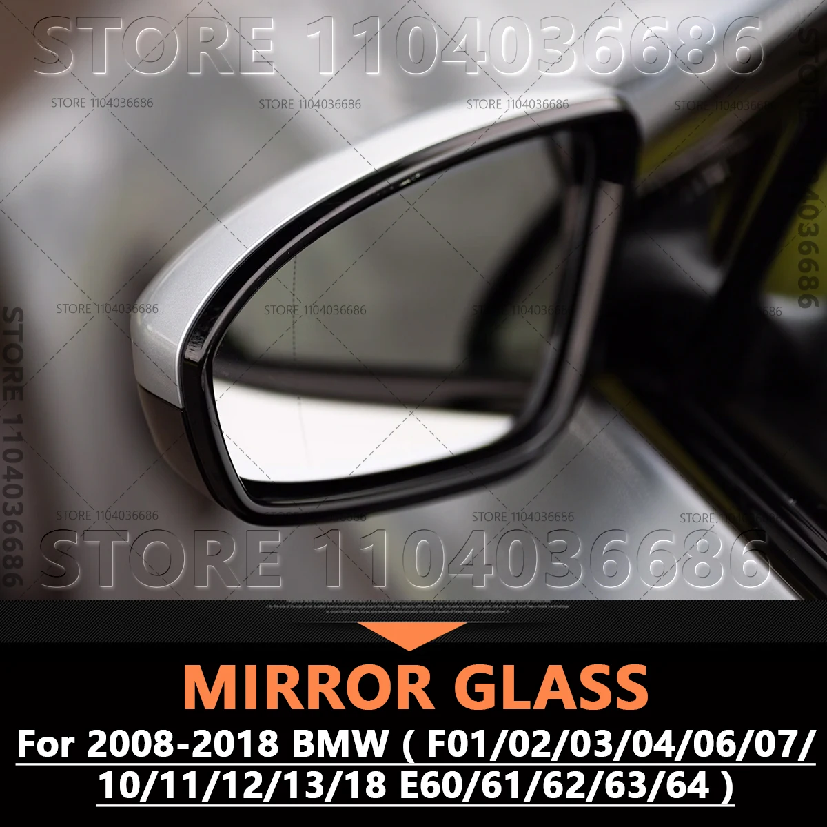 Для 2008-2018 BMW 5/6/7 (F01/02/03/04/06/07//10/11/12/13/18 E60/61/62/63/64) зеркальное стекло с подогревом, 4 контакта 51167186587 51167186588