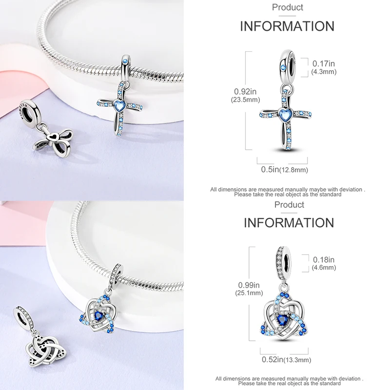925 Sterling Silber Charm-Perlen Leuchtturm Walhai Meerjungfrau Kunstpalette Axolotl Glühwürmchen DIY Armband Halskette Geschenk für Frauen – Detail 31