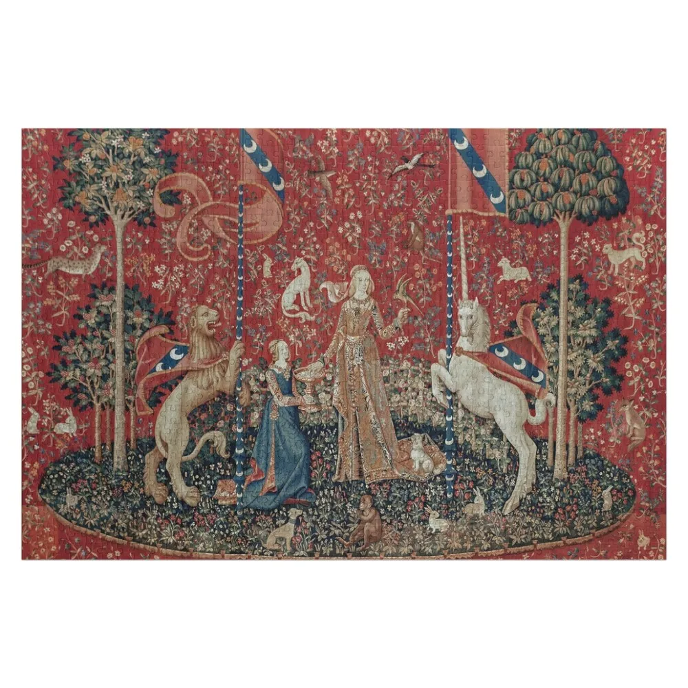 

Lady and Unicorn Medieval Tapestry Five Senses - Taste Jigsaw Puzzle Diorama Accessories Photo Personalized Gifts Puzzle