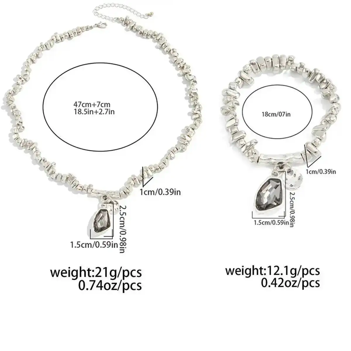 SHIXIN أنيقة الاكريليك حجر الراين قلادة قلادة سوار مجموعة مجوهرات للنساء الحد الأدنى غير النظامية CCB سلسلة من الخرز المختنق