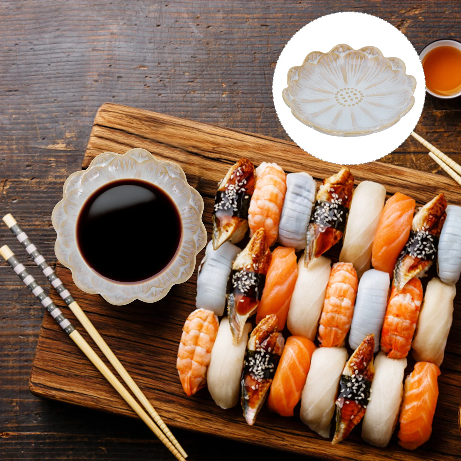 

3Pcs Ceramic Flavor Dish Japanese Style Seasoning Plate for Food Sauce Ketchup Mustard Olive Oil Dip Small Appetizer Bowls