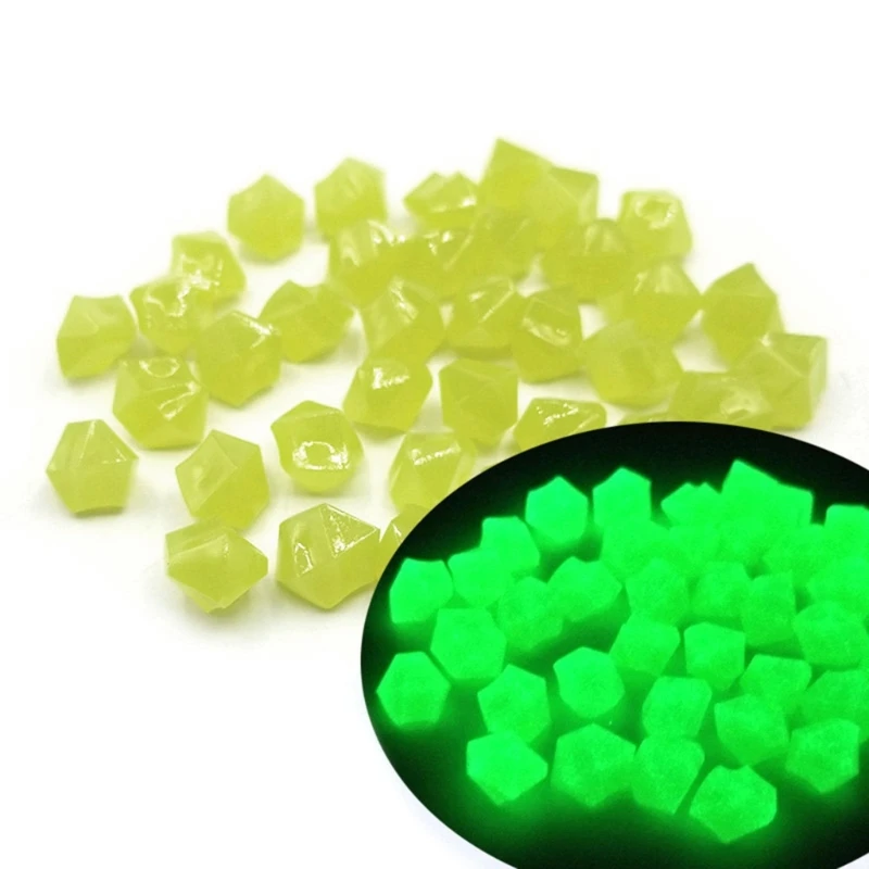 Y1UB 300pcs/bag Mini Luminous Stones 14mm Potted Pathways Hallway Decoration