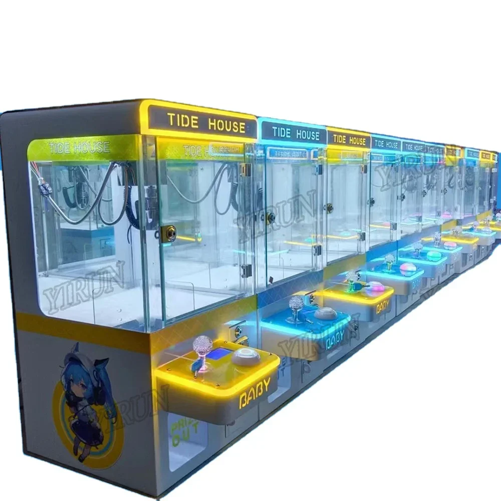 Manufacturers Direct Mini Desktop Coin-Operated Toy Vending Machine Arcade Game Claw Crane Coin Pusher Feature 1-Year Warranty