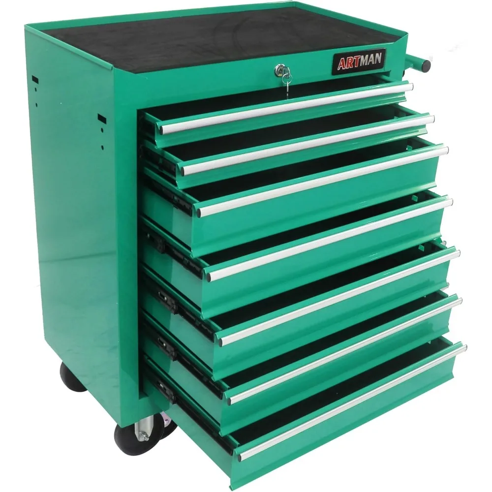 7 Drawers Rolling Tool Chest Cart ,24.2*12.9*29.9"Tool Storage Cabinet With 4 Wheels.Portable Tool Cabinet Trolley With Locking