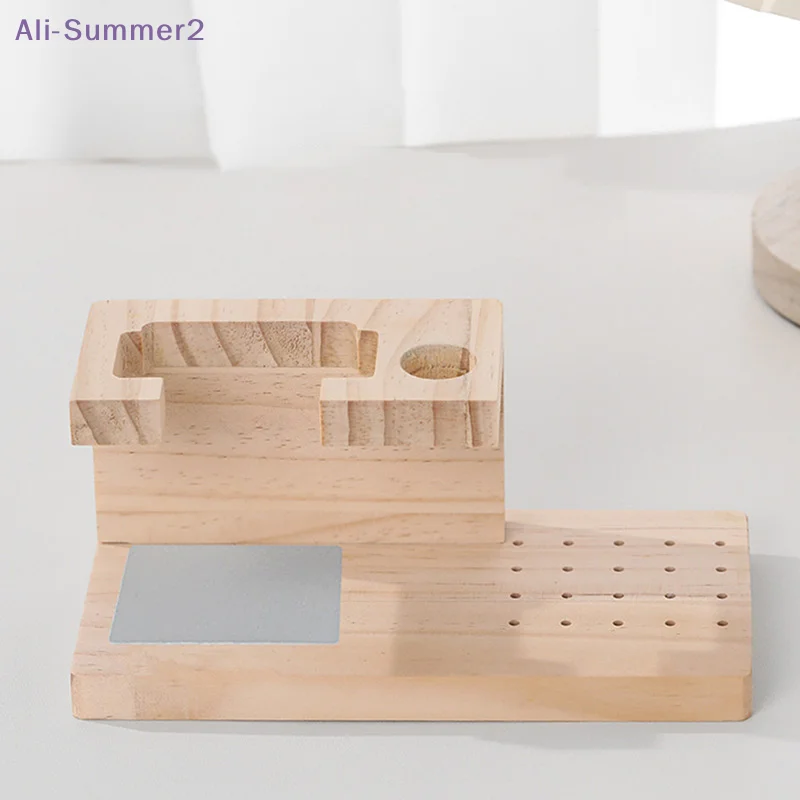 

{Summer2} {Summer2} Nail Drill Machine Bits Wooden Holder For Nail Training Nail Art Accessories DIY Manicure Tools Storage Rack