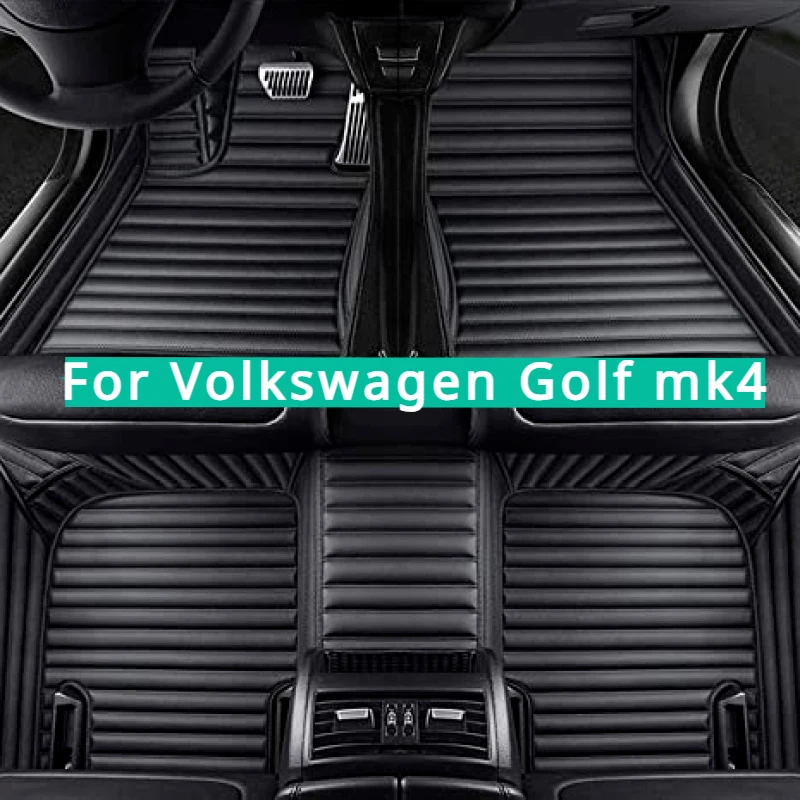 

Автомобильные коврики на заказ для Volkswagen Golf mk4 1997-2003-2024 1-й и 2-й ряд всепогодные автомобильные аксессуары кожаные ножки