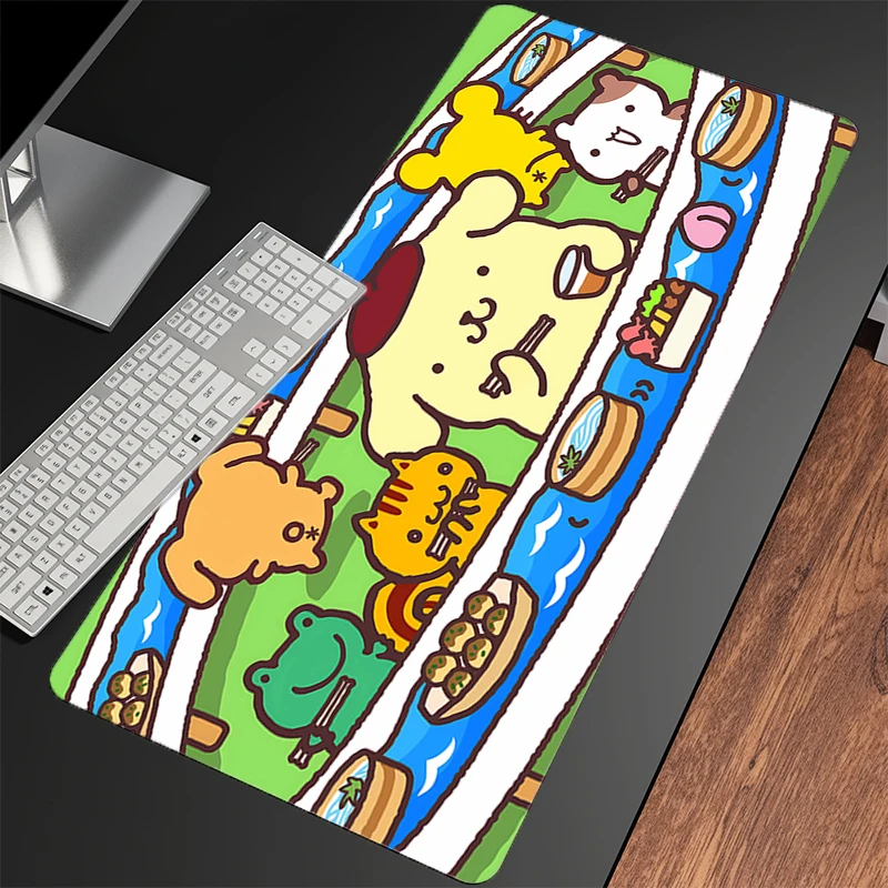 Mouse pad pompompurin e-sports jogadores kawaii gamer tapete de mesa de computador moderno teclado portátil tapete xxl gaming mousepad