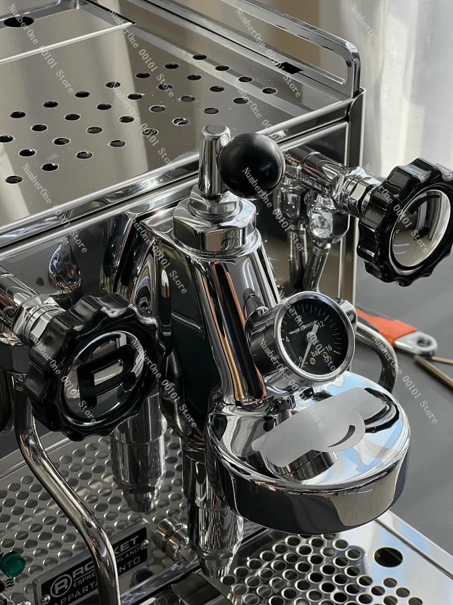 Brewing head coffee machine modification accessories, needle type water flow limit viewership of valve lever pressure gauge