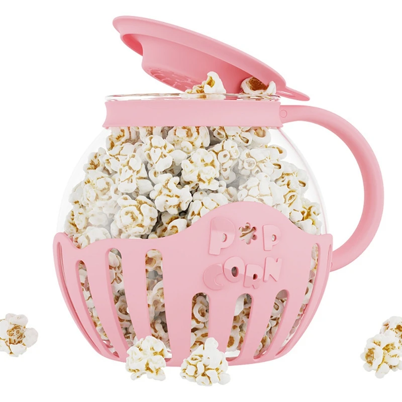 

Popcorn Maker Microwave Snack Popcorn Air Poppers 2.25 Quart Popcorn Bowl Borosilicate Kitchen Accessories