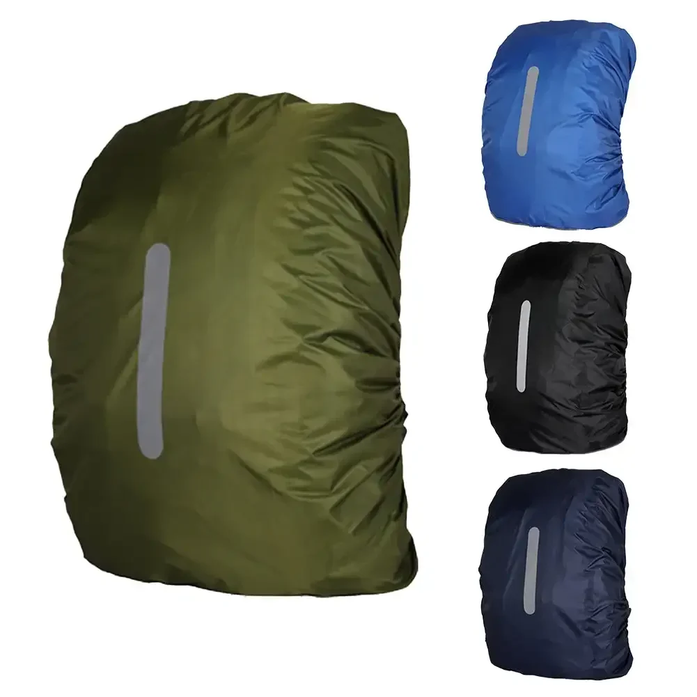 Reflective Backpack Rain Cover 15-65L Outdoor Camping Hiking Mountaineering Dust Backpack Bag Waterproof Rain Cap Cover