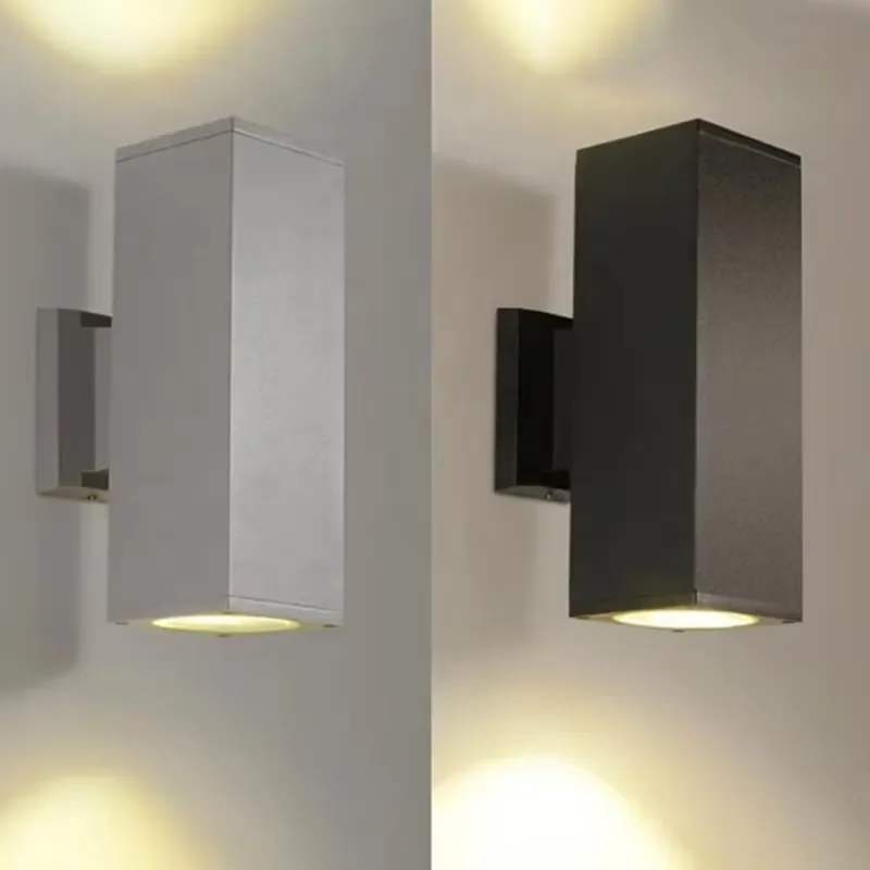 Modern LED strip wall lamp, cylindrical/square, super bright IP65 waterproof, rust-proof, durable, aluminum AC 85-265V