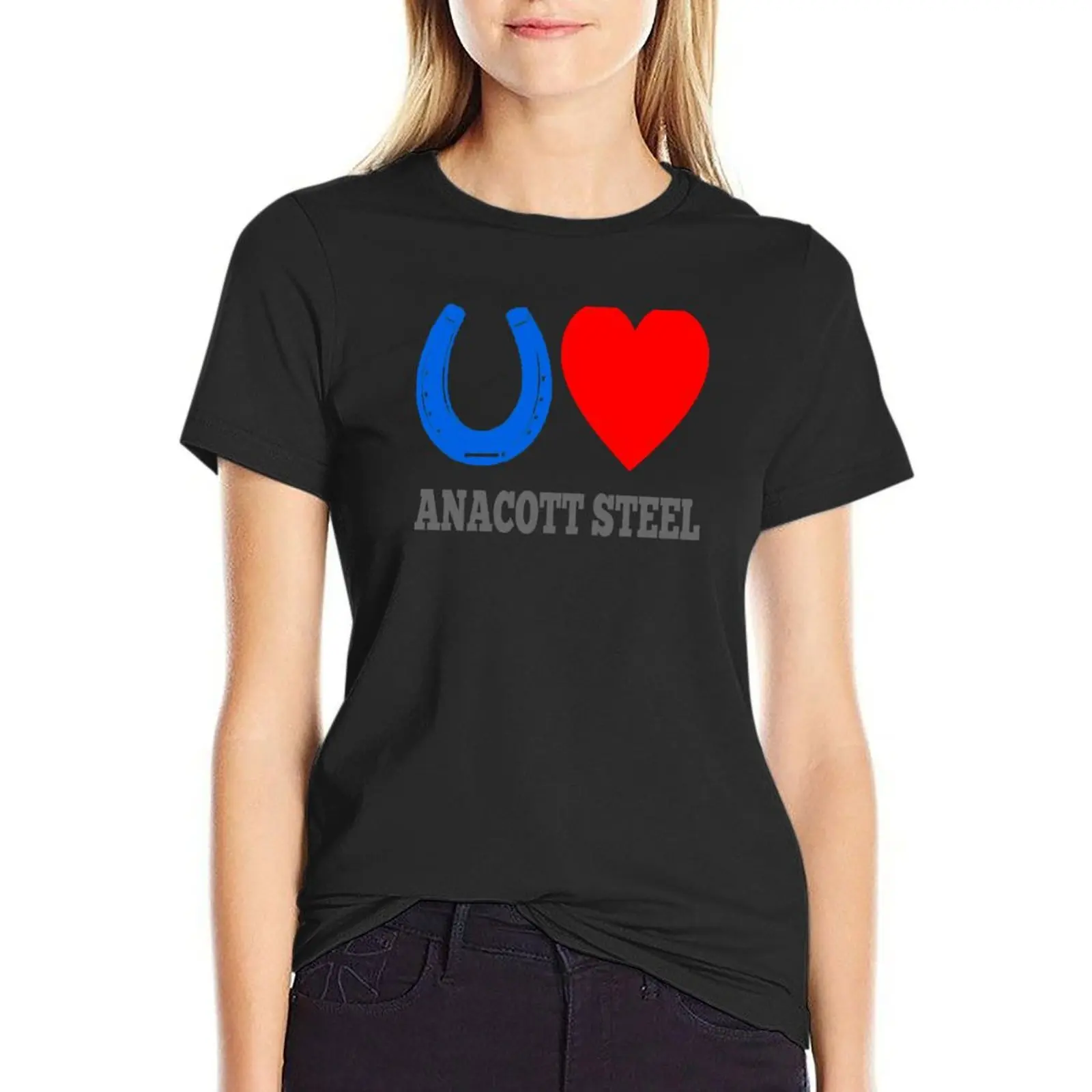 Blue Horseshoe Loves Anacott Steel - Wall Street Movie Quote T-Shirt korean fashion vintage clothes funny Women clothes