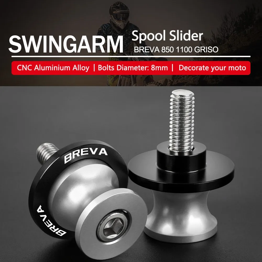 8MM Swing Arm Stand Screw Swingarm Spools Sliders For Moto Guzzi BREVA 850 1100 GRISO BREVA 1100 NORGE 1200 GT8V BREVA V7 750