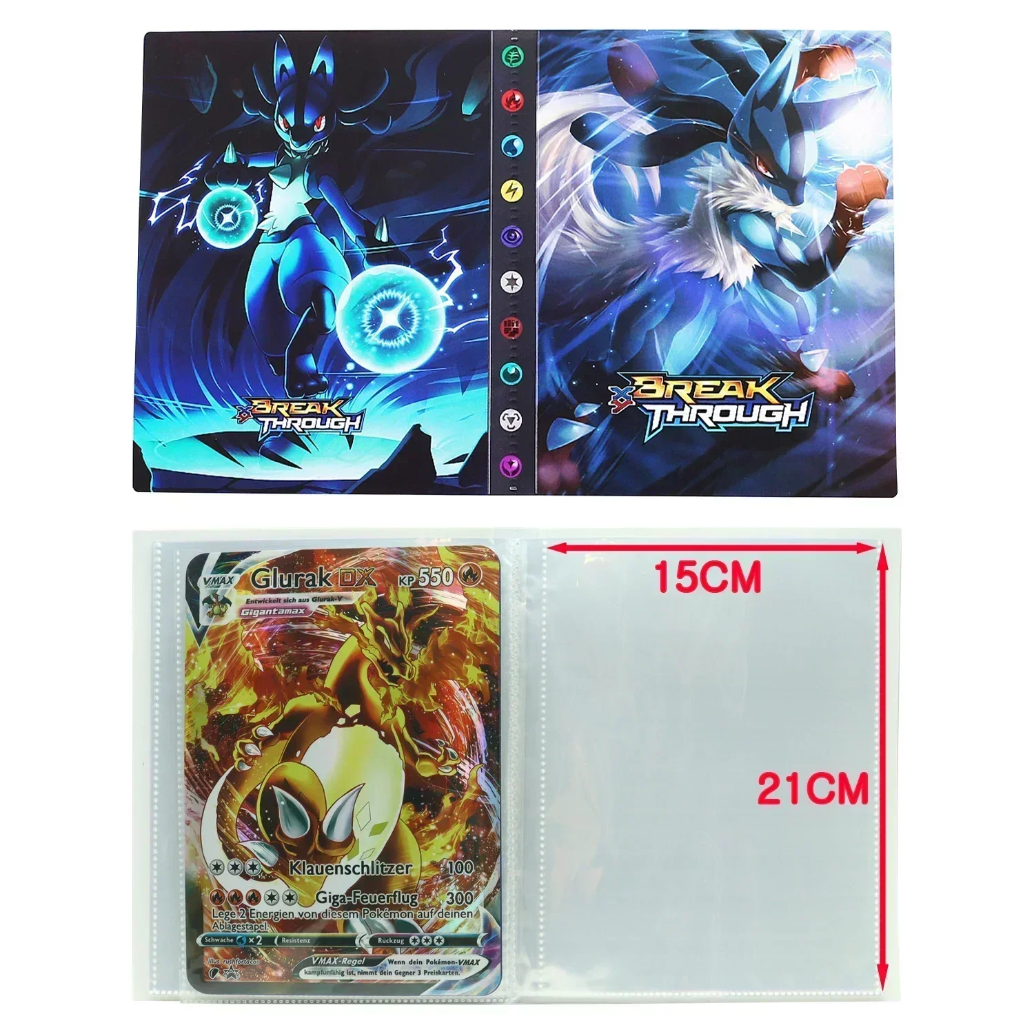 Pokemon 21*15cm Big Rainbow Cards Vstar Pack Oversized Jumbo Letters Spanish German French Vmax GX Arceus Charizard Rare Card