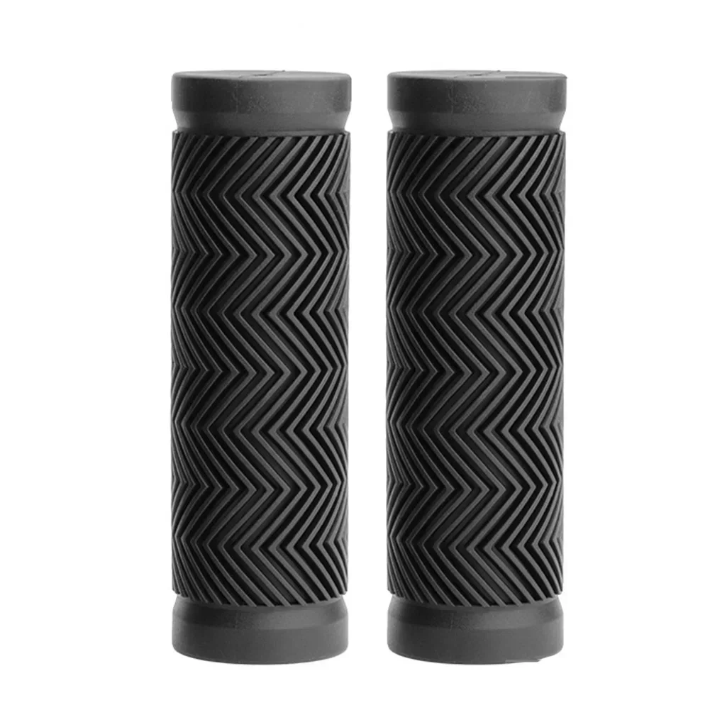 100mm 130mm Rubber Grips Bicycle Grip Bike Handlebar Grips MTB Mountain Bicycle Scooter Black Grip Suitable Diameter 22.2-25.4mm