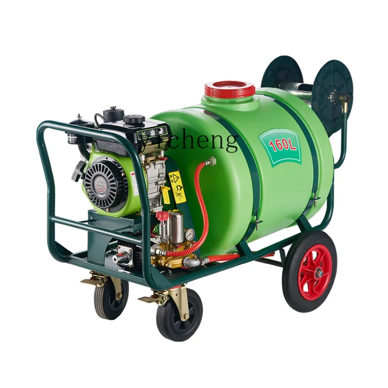 Tqh Trolley Hand Push Spray Insecticide Machine 160L High Pressure Agricultural Disinfection Breeding Orchard Gasoline Sprayer