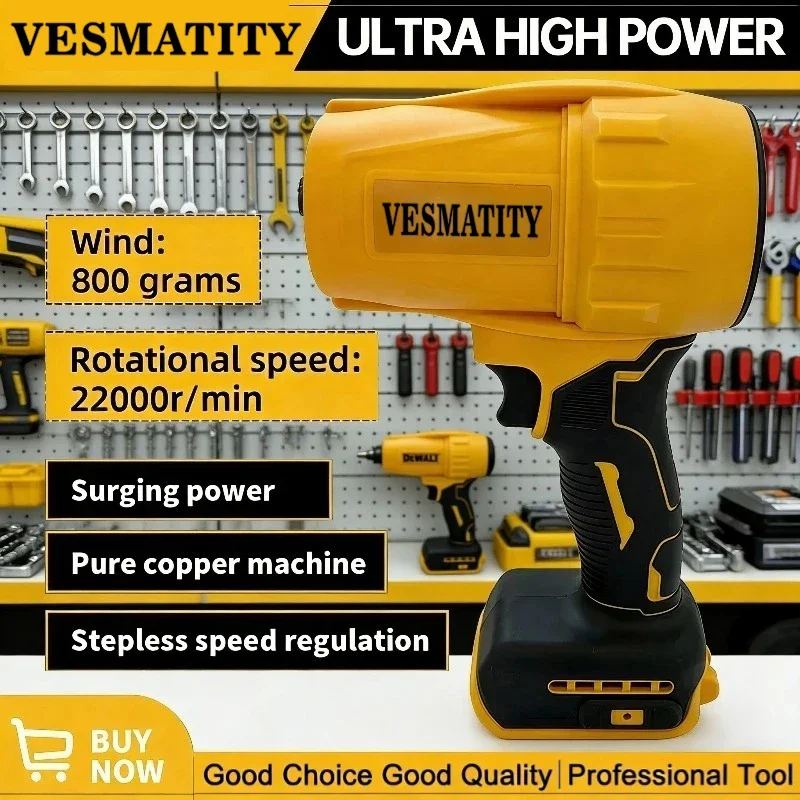 30000RPM Air Blower Cordless Turbo Fan Handheld Violent Fan Dryer Rechargeable Dust Blowing Tool For Dewalt 18V Battery