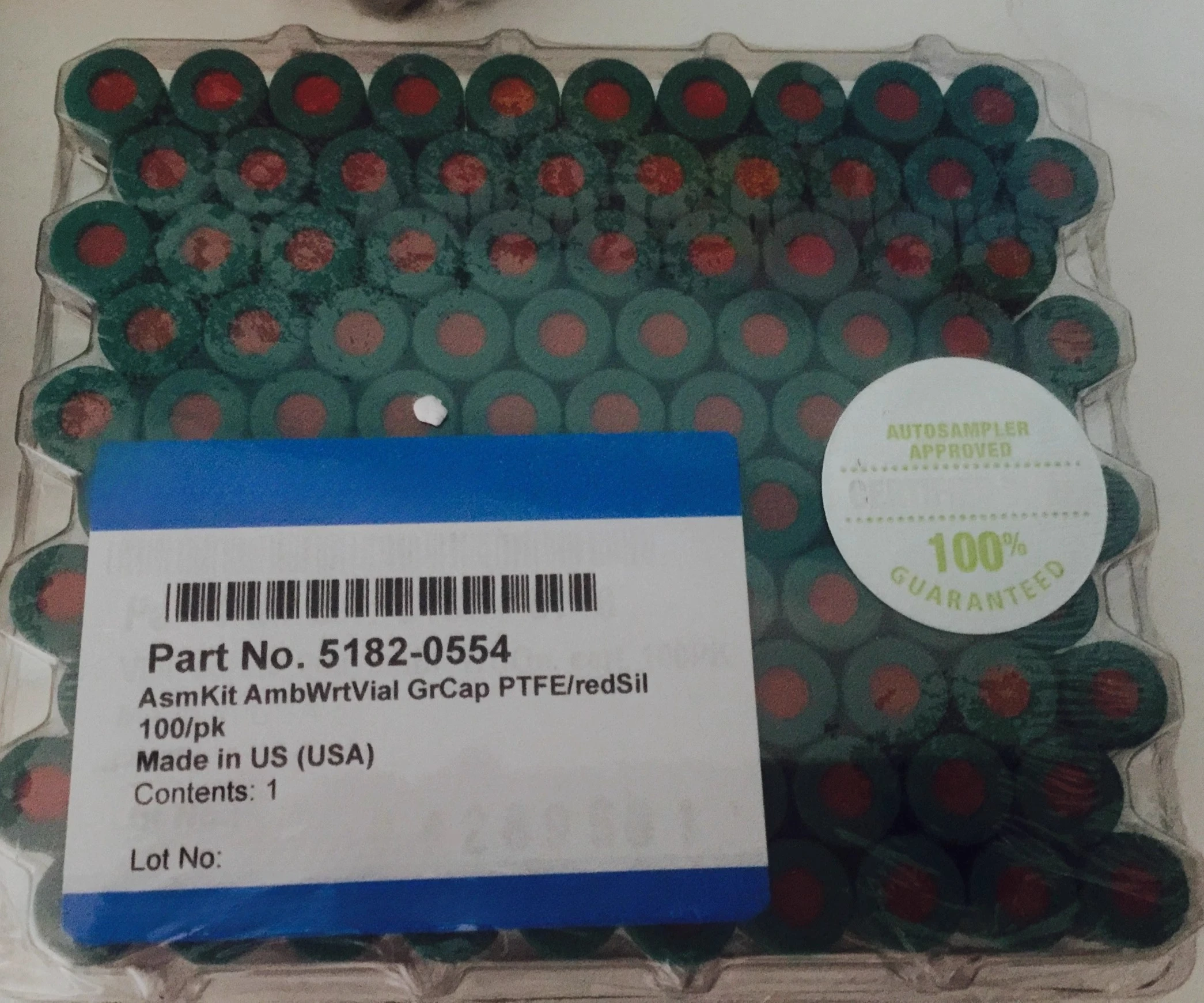 

Brown 2ml Sample Bottle Set Green Threaded Cap Red Pad Strap Writing Special 5182-0554