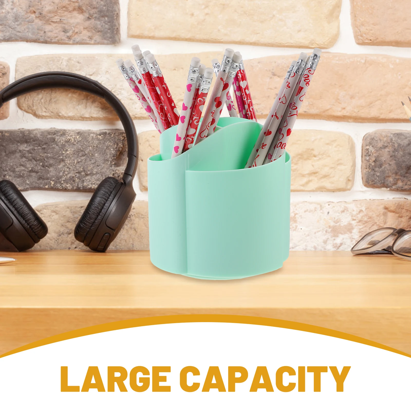 

Rotating Pen Holder Office Accessories Organizer Tabletop Desk Storage Organiser Stationery Make up Brushes