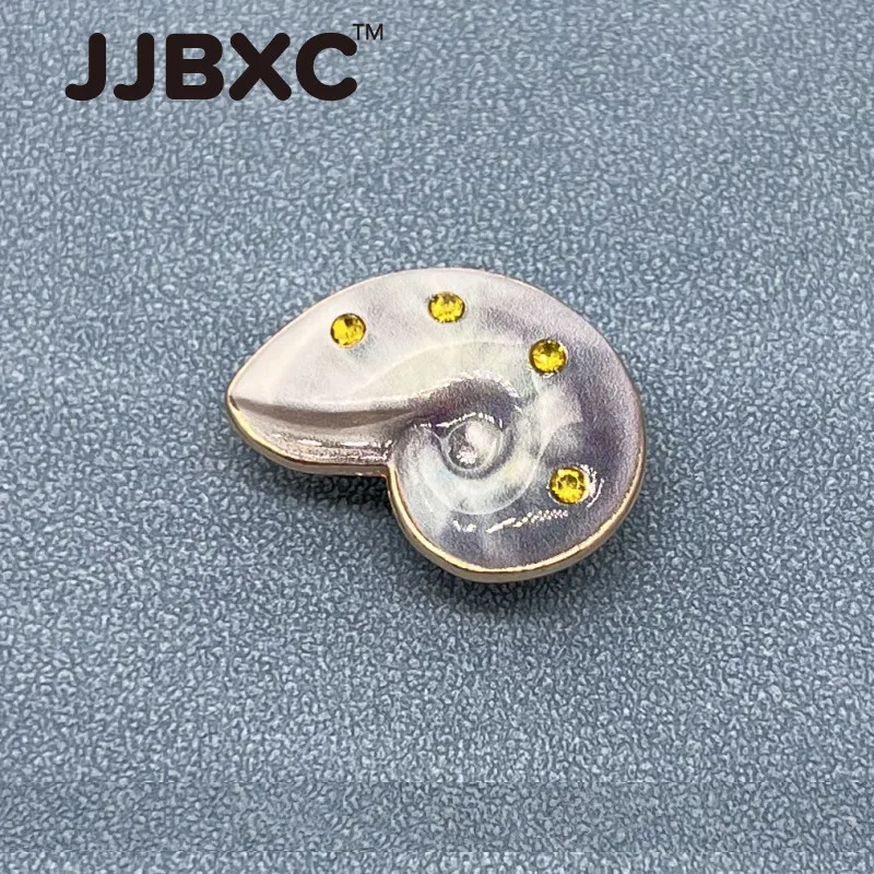 JJBXC سحر مشبك حذاء معدني عبر إكسسوارات الأحذية ثلاثية الأبعاد معدن المحيط شل اللؤلؤ لتقوم بها بنفسك إكسسوارات أحذية الموضة #6