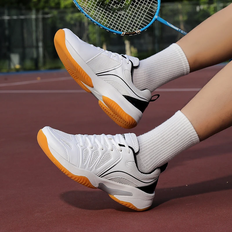 남성용 고품질 배드민턴 신발 실내용 전문 운동화 탁구 및 배구 대형 사이즈 훈련용 신발