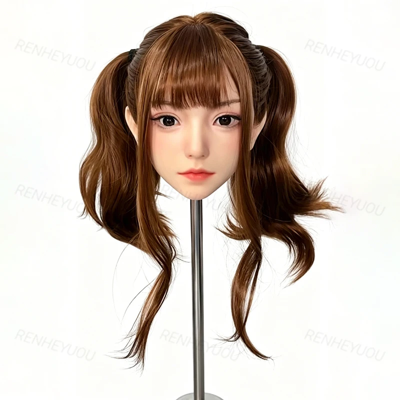 

RENHEYUOU Premium silicone 1:1 head sculpture model figure head for collection and display