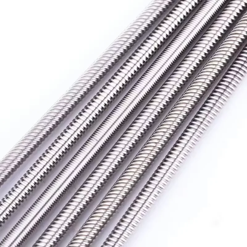 3Pcs T8 Lead Screw THSL-300-8D Trapezoidal Rod T8 CNC 3D Printer Lead Screw Thread 8mm Lead2 8mm Length100-1000mm with Brass Nut