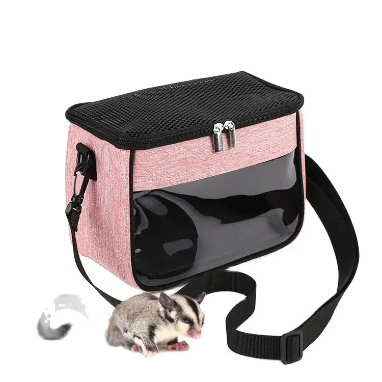 Rabbit Hamster Hedgehog Ferret Outdoor Inclined Shoulder Bag Portable Small Pet Travel Bag Breathable Animal Carrier Bag