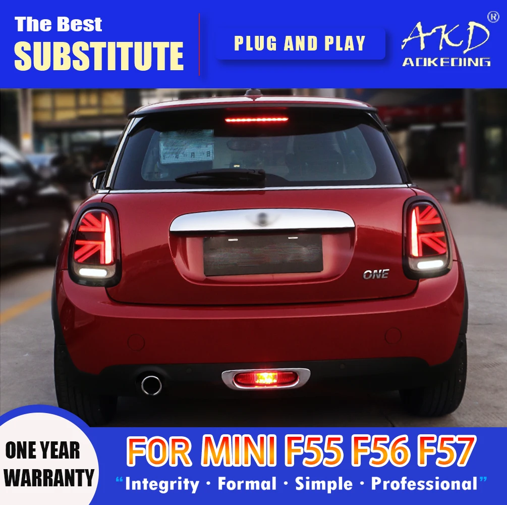 AKD Tail Lamp for MINI F54 F55 Tail Lamp  LED Tail Light 2014-2021 F56 F57 Rear Fog Brake Turn Signal Automotive Accessories