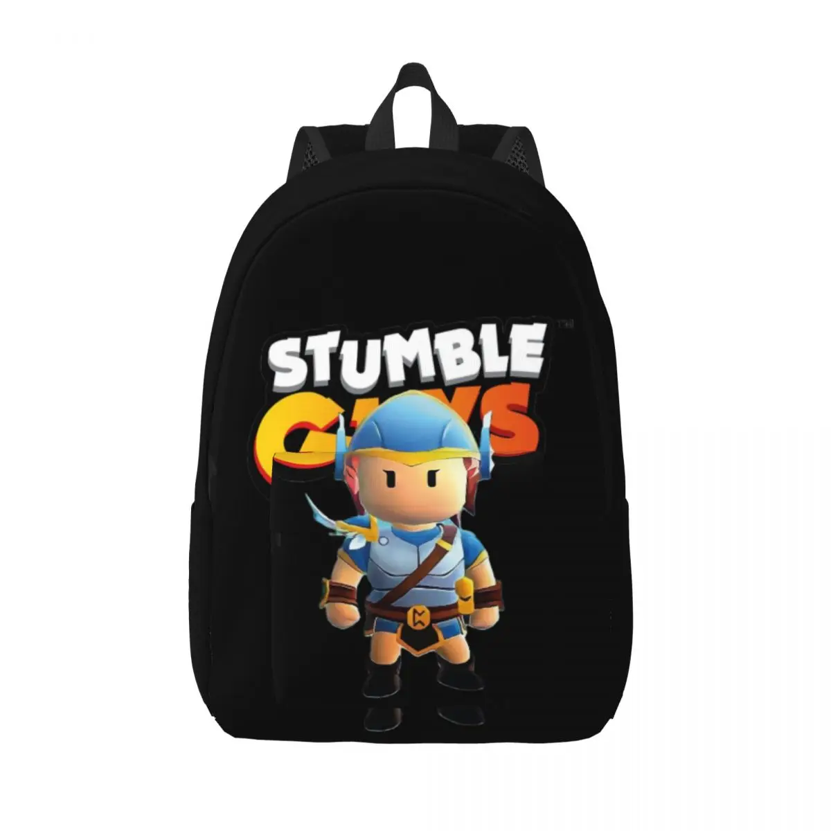 Stumbleguys Angel Gladiator Valkyrie Backpack High College School Student Funny Videogame Bookbag Canvas Daypack with Pocket