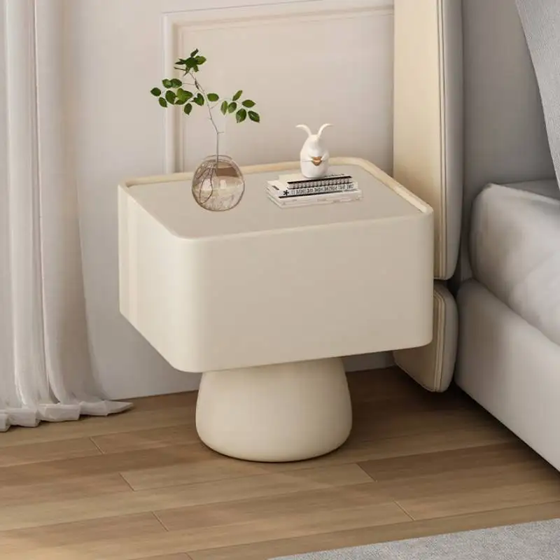 

Nordic Charging Nightstand Aesthetic Japanese Wooden Girls Bedside Table Storage Organizer Mesita De Noche Dormitorio Furniture