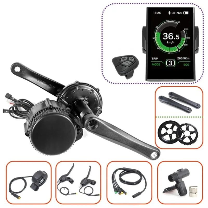 

G340 Mid Drive Motor Kit with DPC18 Display, 36V48V52V & 250W-1000W Adjustable for Bicycle MTB E-Bike Conversion DIY
