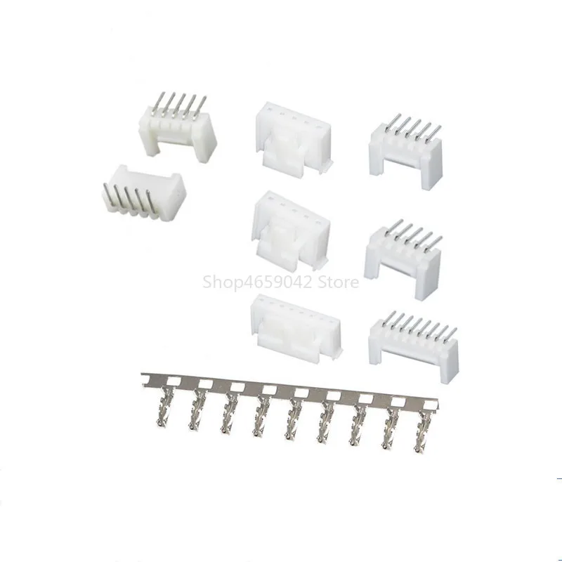 5sets/Lot HY2.0 Pitch 2.0mm with Lock Connector Curved Needle Seat+Plug+Terminals 2P 3P 4P 5P 6P 7P 8P Connector