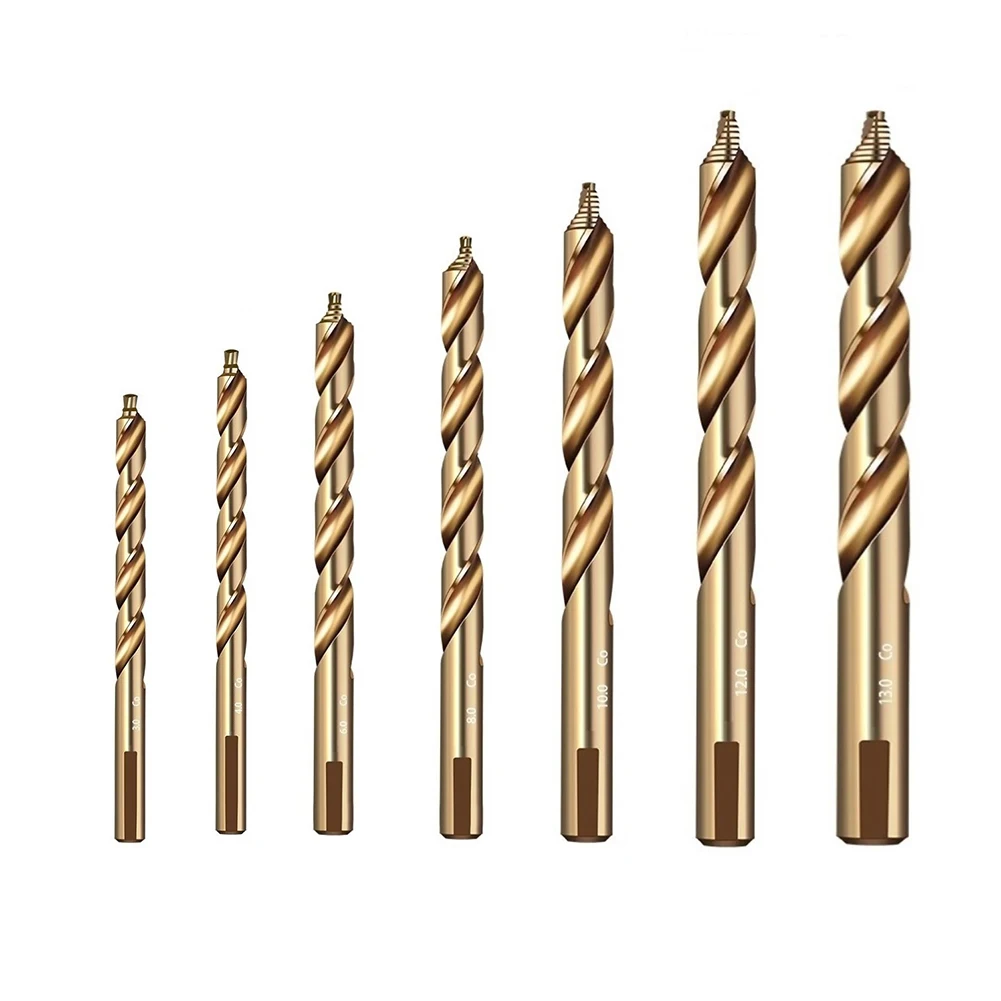 1PC 3-8mm M35 cobalto punte per trapano a gradino dritto taglierina per fori per utensili elettrici da lavoro in legno per la casa in acciaio inossidabile accessori per la sostituzione