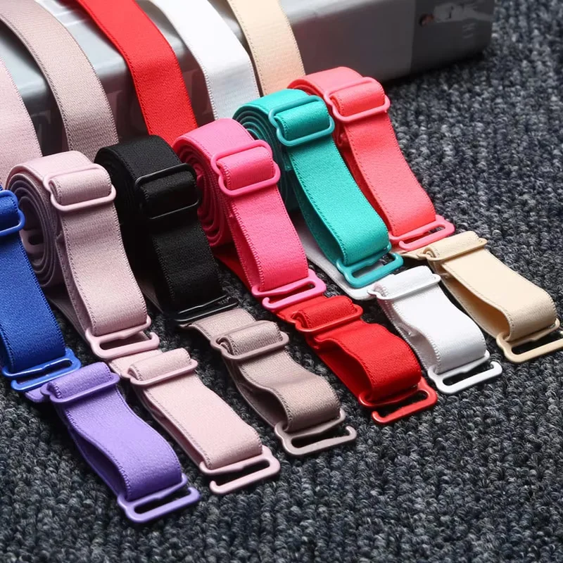 Elastic Stretch Fabric Bra Shoulder Straps Underwear Ornament Accessories Multy-Colors Optional 12,15,18mm Wide High Quality