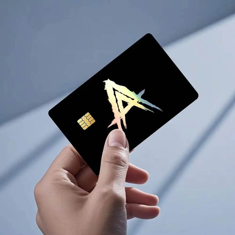 A-Anuel AA BBY BOO Logo Laser Holographic No Fade Credit Bank Debit Card Skin Sticker Film