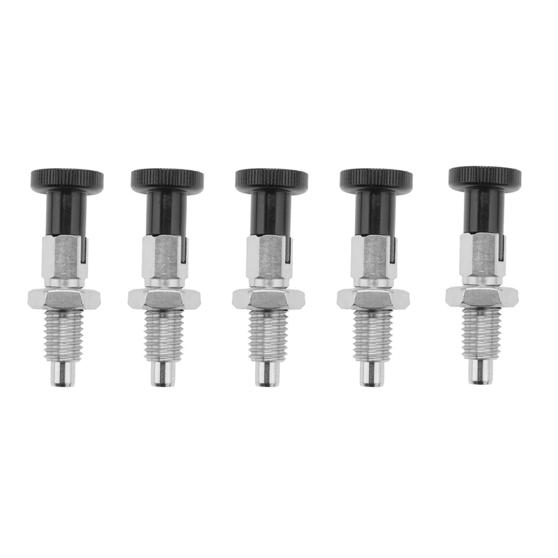 

5X M10 Stainless Steel Self Locking Index Plunger Pin With Self Locking Function For Dividing Head For Position Locating