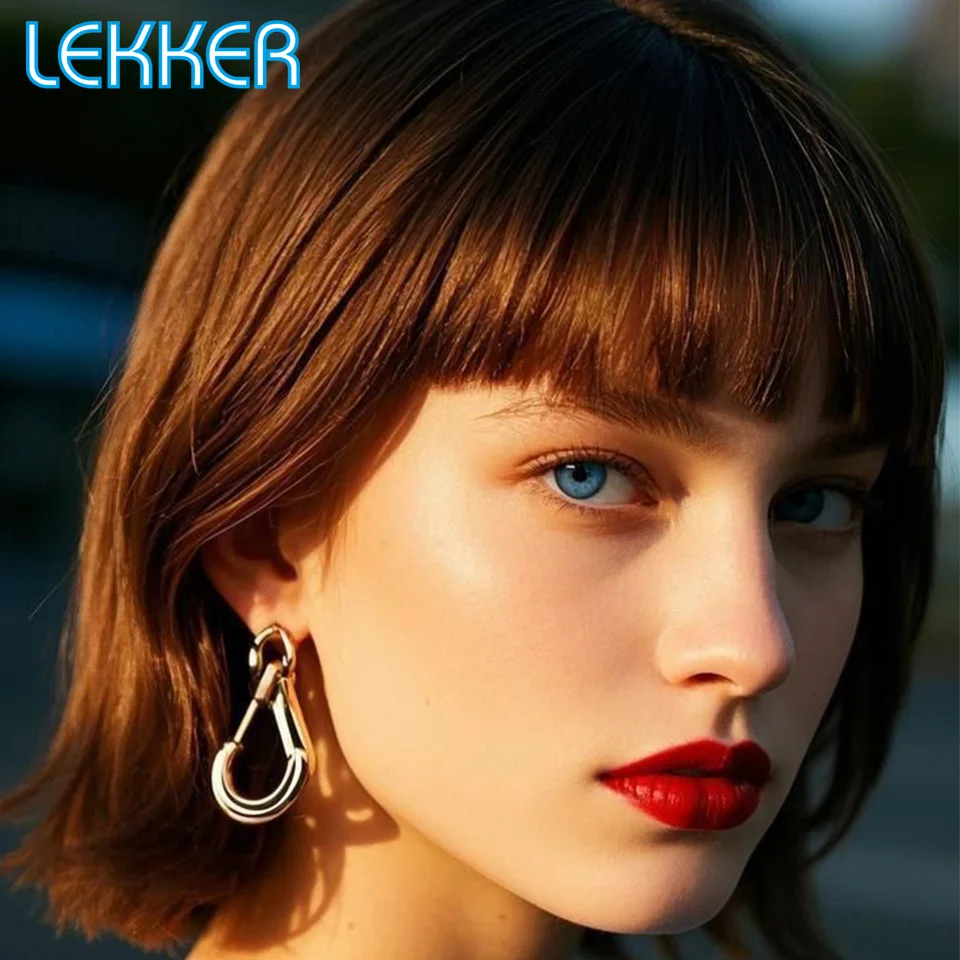 

Lekker Short Straight Bob 100% Human Hair Wigs With Bangs For Women Brazilian Remy Hair Full Machine Made Highlight Brown Wigs