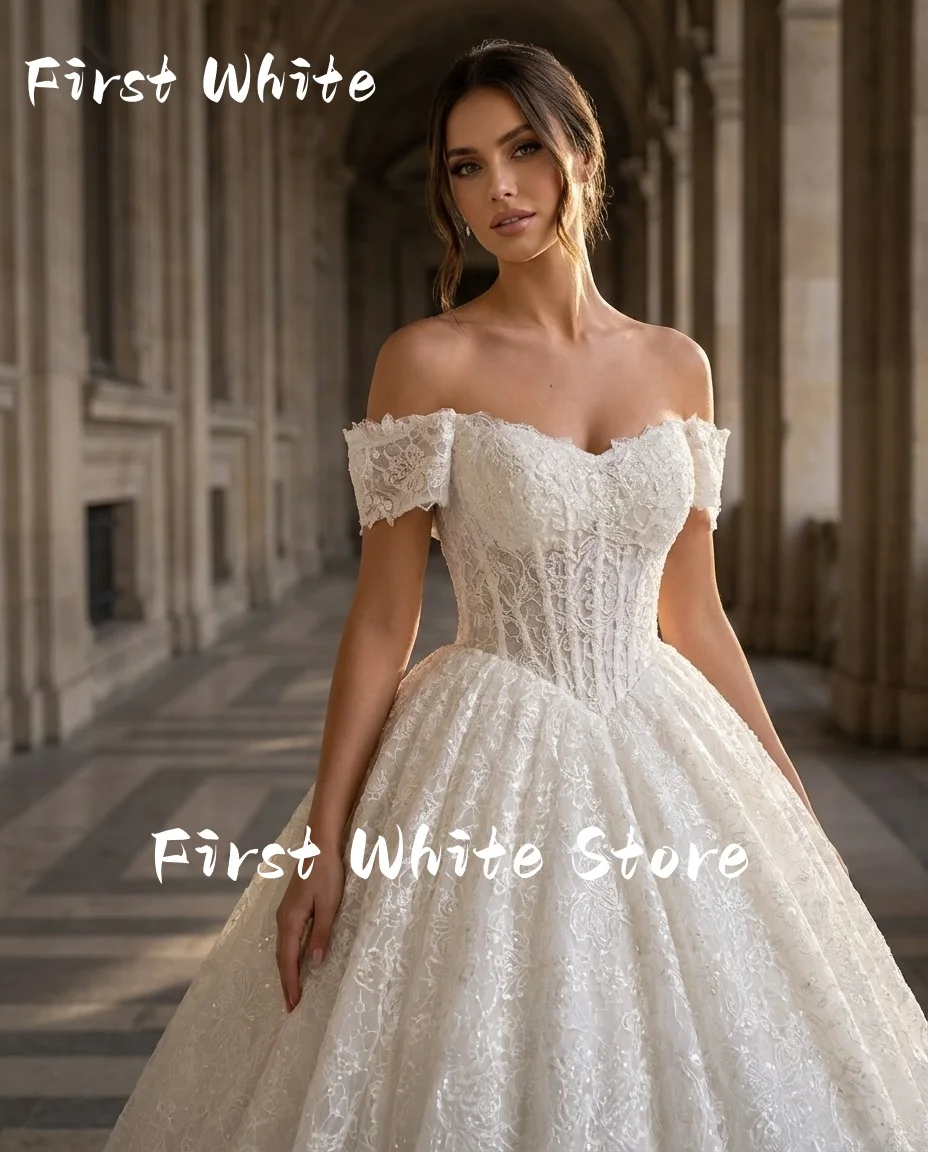 Customized 2026 New Design Ball Gown Lace Wedding Dress Elegant Off The Shoulder Sweetheart Bridal Gown Vestido De Noiva