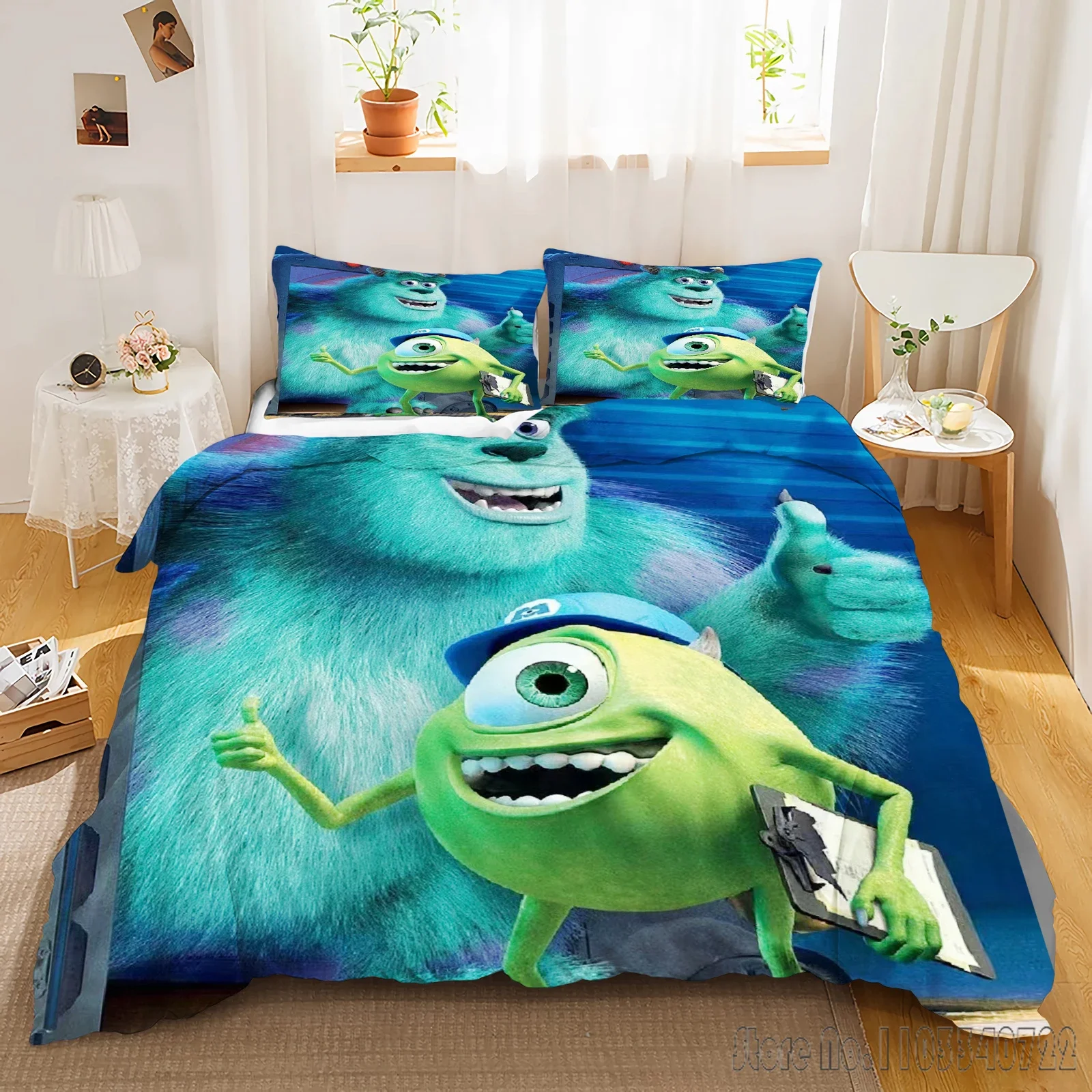 Disney Monster Power Company Love Child Duvet Cover Set HD Comforter Cover Bedclothes for Kids Bedding Sets Bedroom Decor