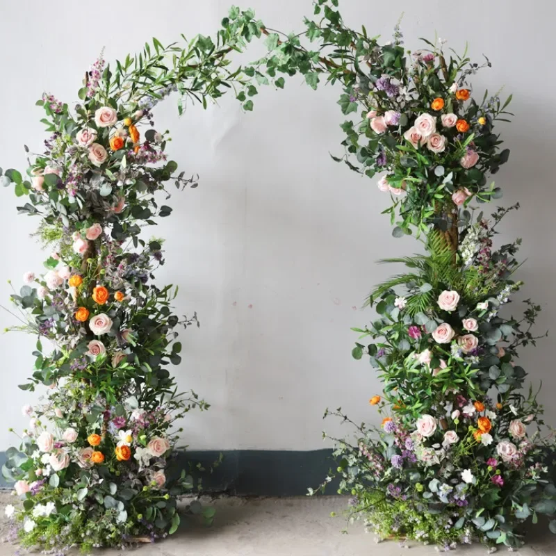 Wholesale greenery silk flowers Wedding Arch Wedding Stand Flower Arrangement Arch for wedding backdrop decoration