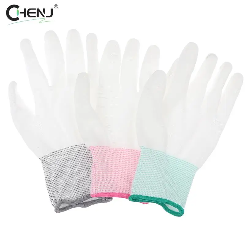 Guantes de trabajo antiestáticos para hombre y mujer, manoplas de trabajo electrónicas antiestáticas ESD, recubiertas de PU, protección de dedos, 2 piezas